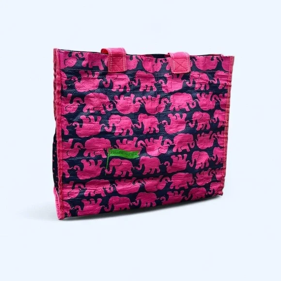 Lilly Pulitzer “Tusk in the Sun” – Pink Elephant Market Tote Bag (2013) - Picture 3 of 7